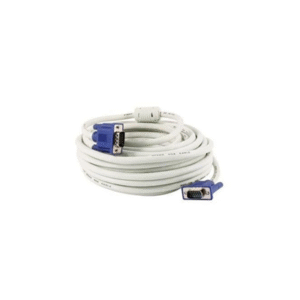 Câble VGA 10 Mètres - Ordinateur Bureau Et PC - BLANC